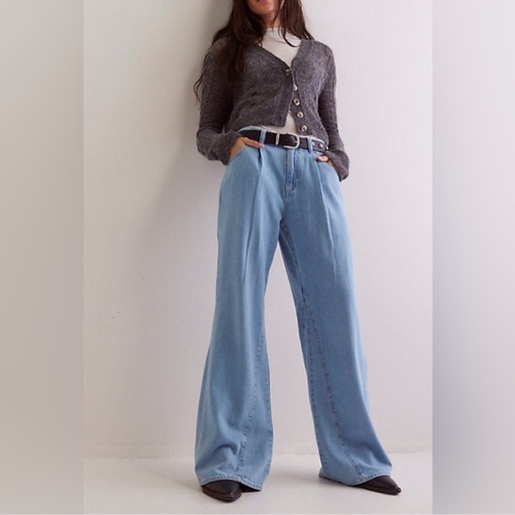 Free People Denim - NWT Free People We the Free Sheridan Trouser Flare Jeans - Coventry Blue - 30